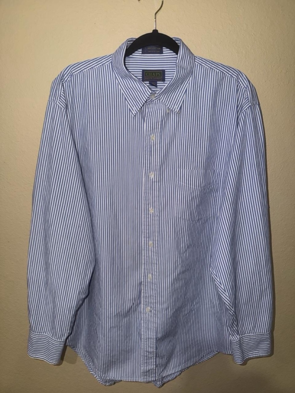 Ralph Lauren Men’s Blue & White Pinstripe Dress Shirt